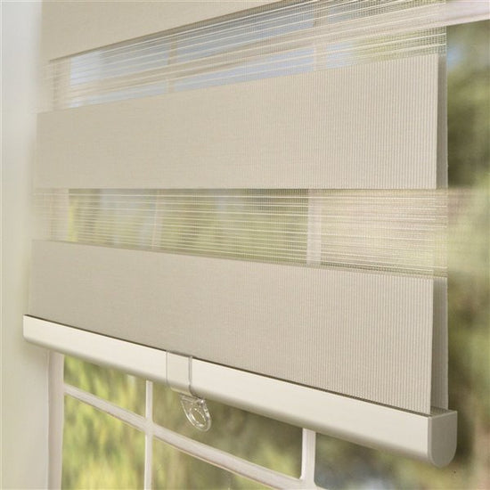 Create an airy atmosphere with this light yet durable fabric option. With its vibrant color pallet and a delicate sheer band, it will sure give your windows a trendy look. Plus it's super easy to clean and maintain – what a bonus!