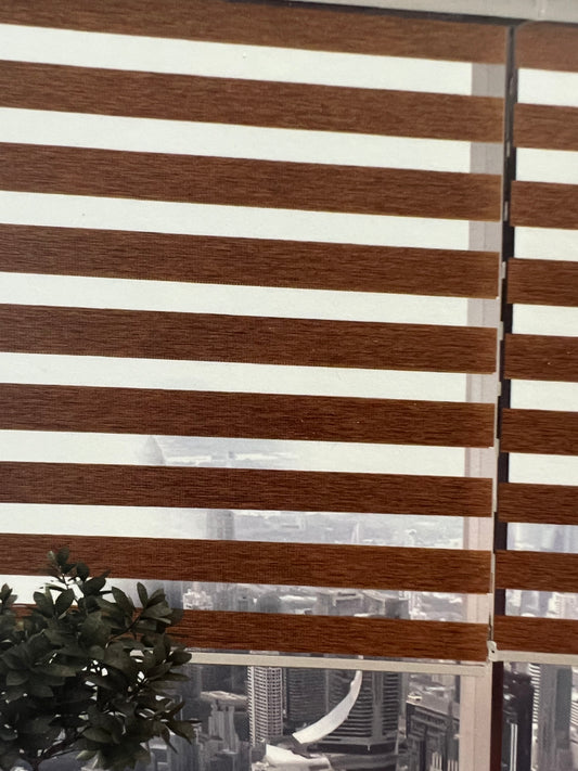 Zebra Shades "Woodlock" Collection Light Filtering